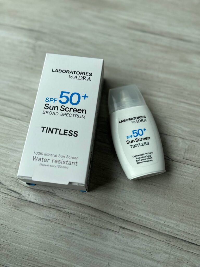 کرم ضد آفتاب مینرال آدرا لابراتوریز مدل Tintless SPF50