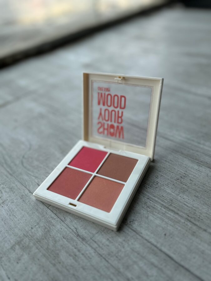 پالت رژ گونه چهار رنگ پاستل WOOD